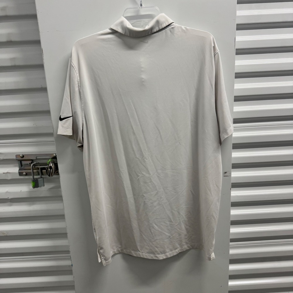 Nike Golf Dri-FIT Polo Shirt Mens Large Spyglass Hill White Striped Short Sleeve - Picture 3 of 4